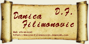 Danica Filimonović vizit kartica